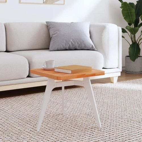 Dessus De Table Carre En Bois Massif De Hetre | 40x40x2,5 Cm, Renovation De Table, Polyvalent, Securite Enfants