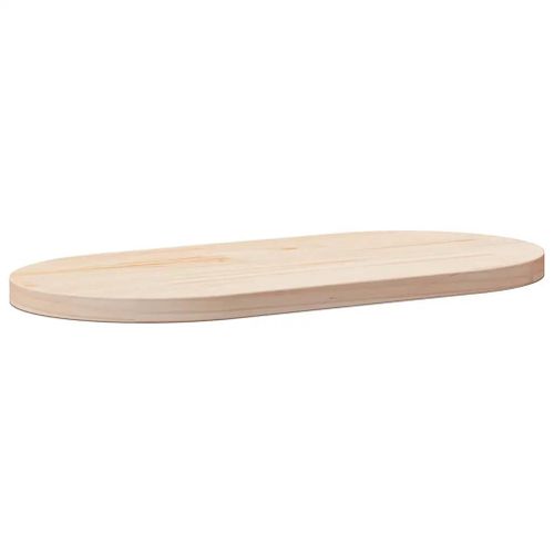 Dessus De Table En Bois De Pin Massif | 60x30x2,5 Cm Ovale, Compact, Multifonctionnel, Surface Non Traitee