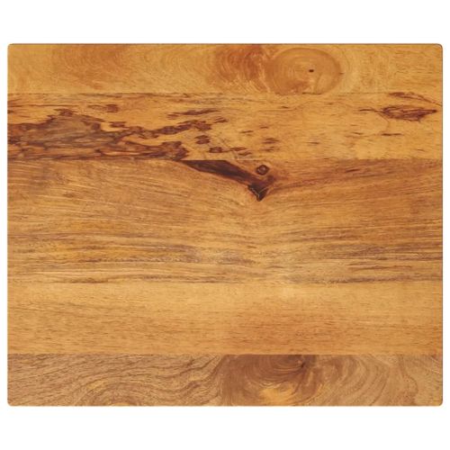 Dessus De Table Rectangulaire En Bois Massif De Manguier | 60x50x2,5 Cm, Rustique, Surface Facile A Nettoyer, Multifonctionnel