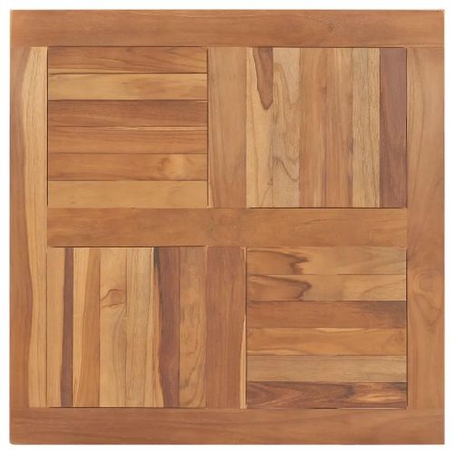 Dessus De Table En Bois De Teck Massif | Carre 80x80x2,5 Cm, Resistant Aux Intemperies, Multifonctionnel Pour Maison Et Jardin