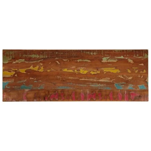 Dessus De Table 160x50x3,8cm Rectangulaire En Bois Massif Recupere | Teck, Manguier, Pin Et Hetre, Design Rustique, Surface Facile A Nettoyer, Polyvalent