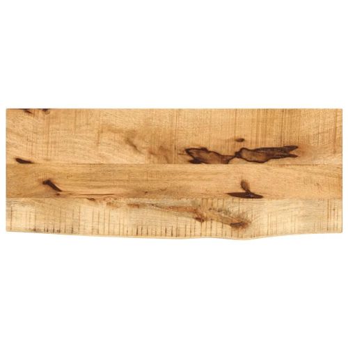 Dessus De Table En Bois Massif De Manguier | 70x30x2,5 Cm, Bord Vif, Multifonctionnel, Surface Facile A Nettoyer