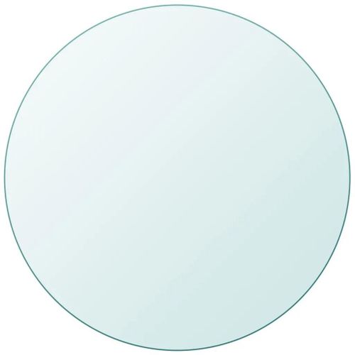 Dessus De Table Ronde En Verre Trempe 600 Mm | Protection Anti-Rayures, Compact, Multifonctionnel Pour Salon/Jardin, Facile A Nettoyer