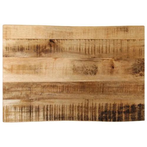 Dessus De Table En Bois De Manguier Brut | 50x40x2,5 Cm, Bord Vivant, Multifonctionnel, Surface Facile A Nettoyer