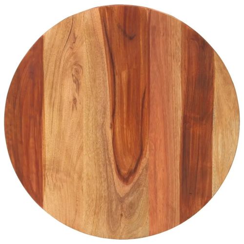 Dessus De Table En Bois Massif D'acacia | Rond 50 Cm, Epaisseur 15-16 Mm, Durable, Rustique, Facile A Nettoyer