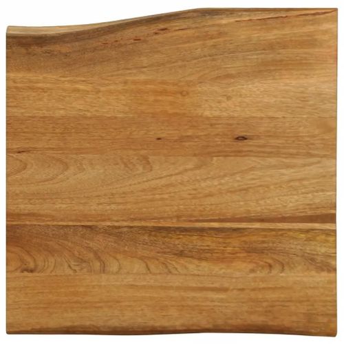 Plan De Travail En Bois Massif De Manguier | 60x60x3,8 Cm, Bord Vivant, Multifonctionnel, Gain De Place
