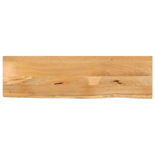 Dessus De Table En Bois Massif Manguier | 110x20x3,8 Cm, Bord Vivant, Multifonctionnel, Surface Facile A Nettoyer
