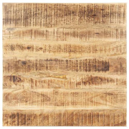 Dessus De Table En Bois De Manguier Massif | 25-27 Mm, 80x80 Cm, Style Industriel, Resistant Et Durable