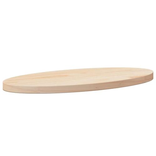 Dessus De Table En Pin Massif 60x30x2,5 Cm Ovale | Rafraichissement De Table, Multifonctionnel, Surface Non Traitee, Style Rustique