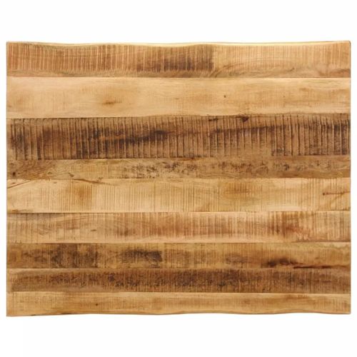 Dessus De Table En Bois De Manguier Brut | 110x80x2,5 Cm, Bord Vivant, Multifonctionnel, Surface Facile A Nettoyer