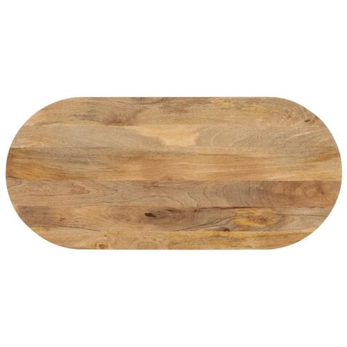 Dessus De Table Ovale En Bois Massif De Manguier | 110x40x2,5 Cm, Rustique, Polyvalent, Surface Lisse