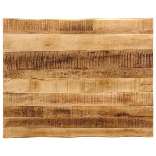 Dessus De Table En Bois De Manguier Brut | 90x80x2,5 Cm, Bord Vivant, Multifonctionnel, Surface Facile A Nettoyer