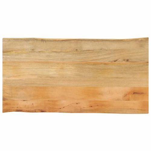 Dessus De Table En Bois Massif De Manguier | 100x60x2,5 Cm, Bord Vivant, Compact, Gain De Place, Multifonctionnel