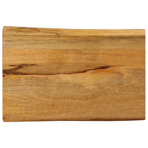 Dessus De Table En Bois Massif De Manguier | 50x40x2,5 Cm, Bord Vivant, Multifonctionnel, Gain D'espace