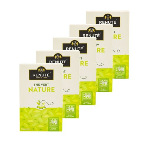 Lot 5x Thé Vert - 20 Sachets - Boîte 32g