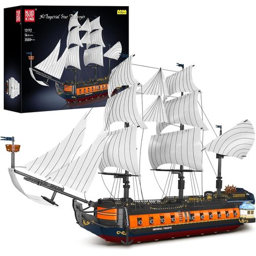 BAERTMY-13192 Briques De Construction De Bateau Pirate, 3580 Pièces, Moc Voilier, Jouet Modèle, Bateau Pirate, Kit De Modélisation, Blocs De Serrage, Cadeaux Pour Garçons Et Adolescents Adultes