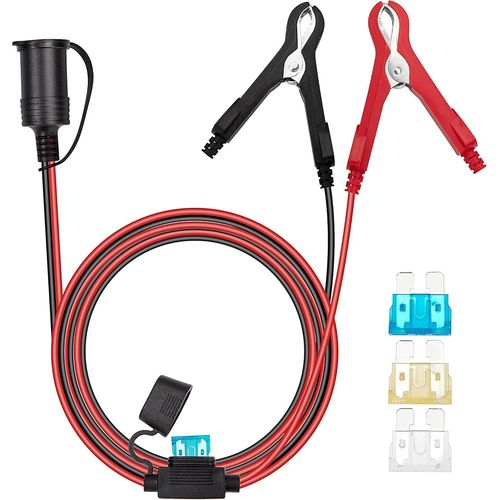 Baertmy-Rallonge Allume Cigare 12v Prise Allume Cigare Avec Pince Batterie Voiture Câble D'extension 3 Mètre 16awg Avec Fusible 15a/20a/25a