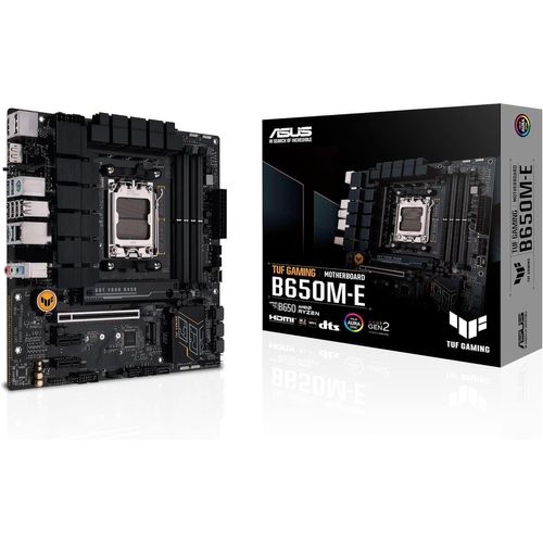 BAERTMY-Tuf Gaming B650M-E \U2013 Carte Mère Gaming Amd Ryzen Am5 Micro-Atx (Ddr5, 8+2 Phases D'Alimentation, Pcie 5.0, M.2, Aura Sync Rgb)