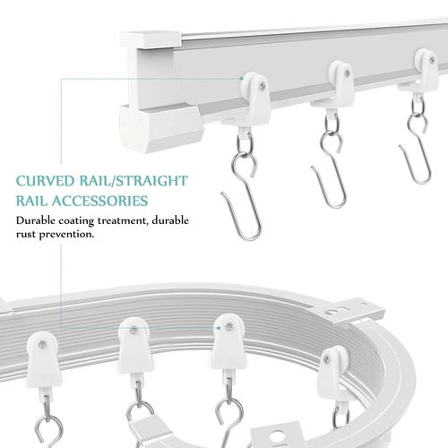 Rouleaux De Rail De Rideau En Plastique, Crochets De Fer De Douche, Curseur Foetal, Systèmes De Curseur, R64.Curseur, 30 Pièces, Accessoires