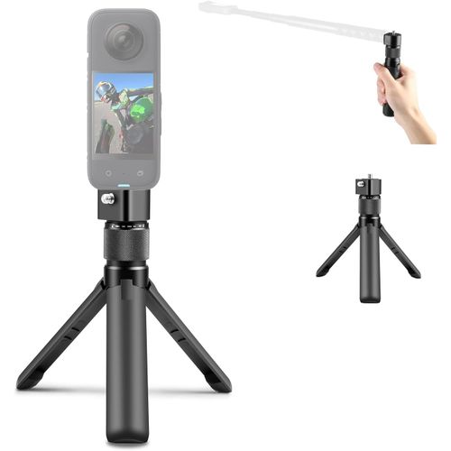 NAERYUT-Mini Trépied De Bureau Pliable Avec Poignée Rotative Pour Insta360 X3/X4//X5/One X2 /One X/One Rs,1/4"" Vis Compact Trépied De Table Pour Gopro/Dji Et Plus Encore,Gimbal,Poignée Grip