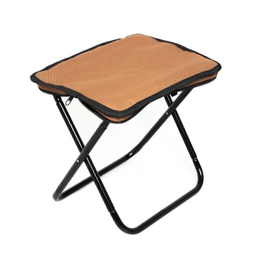 Tabourets Pliants Portables De Camping Chaise De Rangement Ultralégère Chaise De Pêche Mini Meubles De Pique-De Voyage Kaki