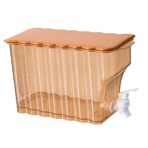 Bouilloire D'eau Froide Avec Robinet Scellé Bouteille De Jus De Ménage Réfrigérateur Bouilloire Froide Pour Thé Aux Fruits Thé Fleur Orange
