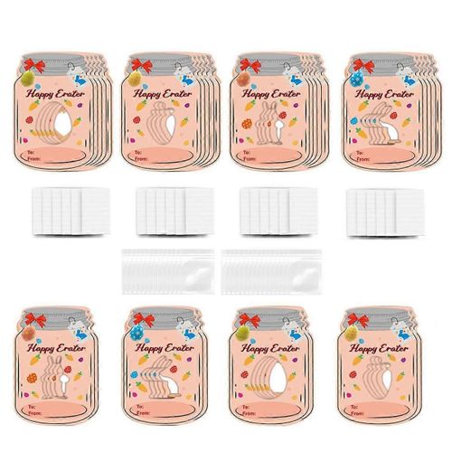 24PCS Cartes de Pâques pour les enfants Pots colorés Joyeuses cartes de Pâques, cartes de jour de Pâques pour les cotillons d'échange d'école