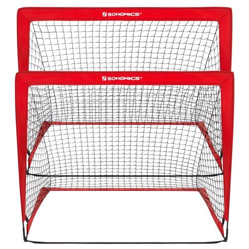 Lot De 2 Cages De Football Pour Enfants, Filet De Football, Montage Rapide, Pour Jardin, Cours, Cadre En Fibre De Verre, Tissu Oxford Et Polyester
