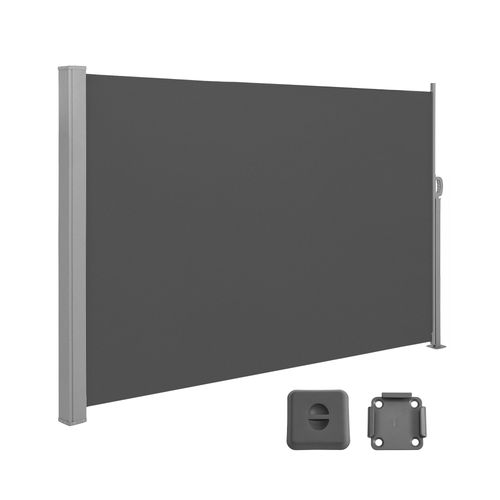 Paravent extérieur Store latéral pour balcon et terrasse Paravent retractable - 160 x 400cm(H x L) Gris Anthracite