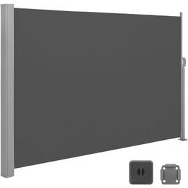 Paravent extérieur 200 x 350 cm (H x L), Store latéral Brise-vue Paravent retractable - Gris Anthracite