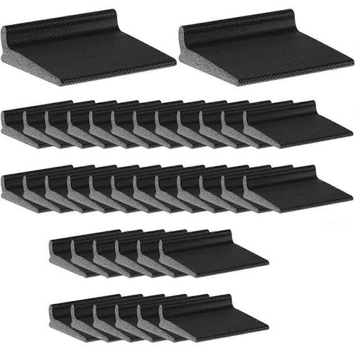 50 pièces joint d'angle de porte, joints d'angle de porte de cadre auto-adhésifs pour l'isolation phonique et la protection contre les intempéries (noir)