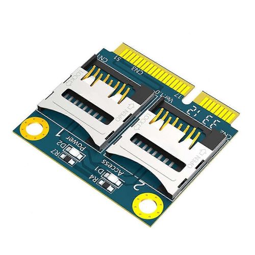 Carte adaptateur MINI PCIE vers 2 Micro-SD Module MINI PCIE vers double module TF Module lecteur SSD pour ordinateur portable