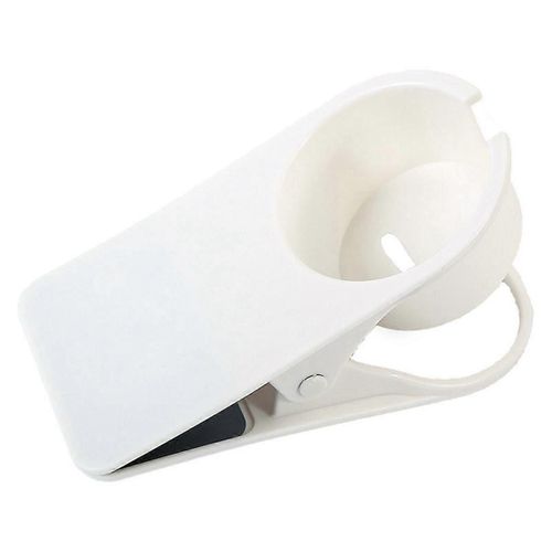 Porte-Gobelet Porte-Gobelet Étagère À Eau Côté Bureau Bureau D'ordinateur Porte-Gobelet Fixe Clip De Rangement De Bureau, Blanc