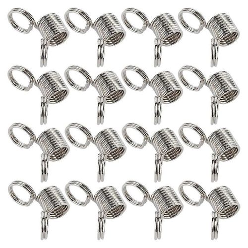 60pcs En Acier Inoxydable Perles D'arrêt Perles Bouchons Combo Pack Argent Petites Pinces À Ressort Arrêts Pour La Fabrication De Bijoux