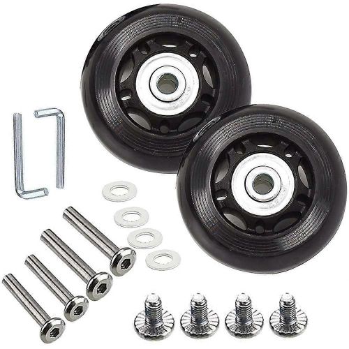 Kit de remplacement de roue de valise à bagages en caoutchouc Roues universelles en caoutchouc Roulement de roulette pivotantTool (OD : 75 W : 24