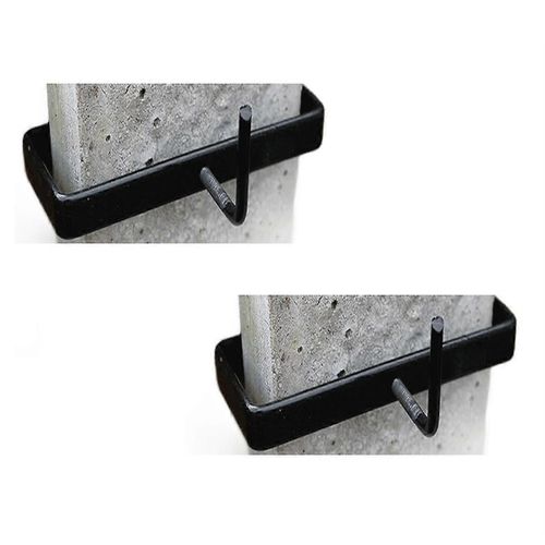 Le support de fixation en métal de colonne de colonne en béton robuste convient à la colonne en béton de section de 4 pouces 2 pièces