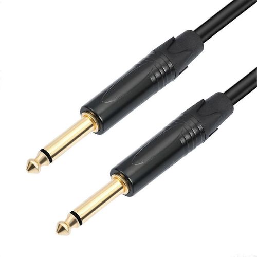 6.35mm 1/4 Câble Guitare Mâle À Mâle / Trs Câble Audio Stéréo Symétrique Pour Guitare Electrique Basse Ampli Mixer Haut-Parleur 100cm