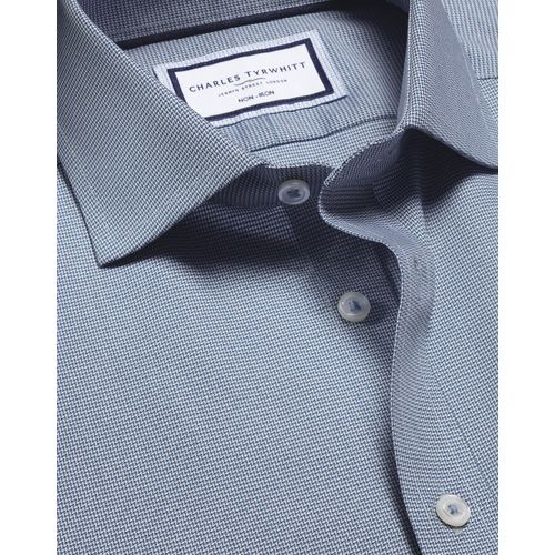 Chemise À Tissage Westminster Sans Repassage - Bleu Indigo Pour Homme Par Charles Tyrwhitt