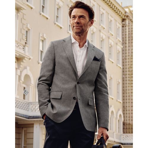 Veste En Lin Et Coton - Gris Foncé Pour Homme Par Charles Tyrwhitt
