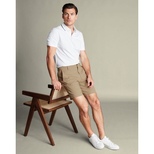 Short En Coton - Taupe En Multicolore Pour Homme Par Charles Tyrwhitt