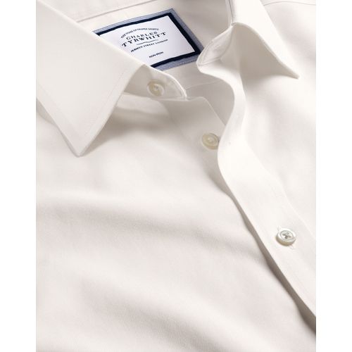 Chemise En Sergé Sans Repassage - Ivoire En Multicolore Pour Homme Par Charles Tyrwhitt