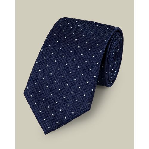 Cravate En Soie À Pois - Pétrole Et Bleu Clair Pour Homme Par Charles Tyrwhitt