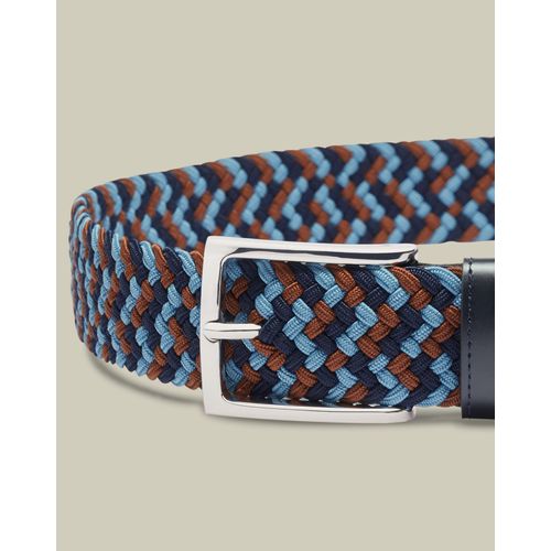 Ceinture Extensible Décontractée - Bleu Marine Multicolore Pour Homme Par Charles Tyrwhitt