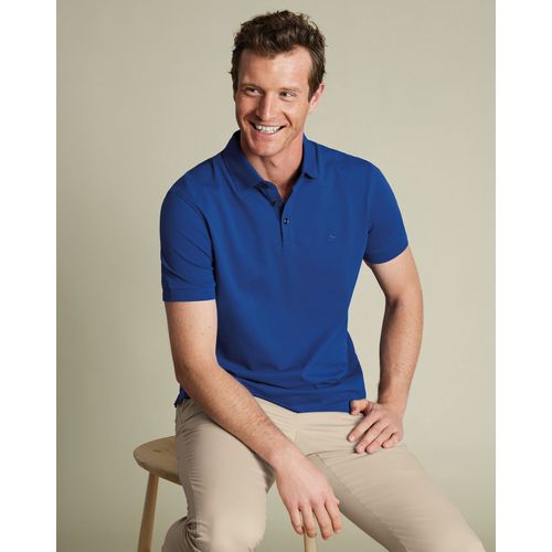 Polo En Piqué - Bleu Cobalt Pour Homme Par Charles Tyrwhitt