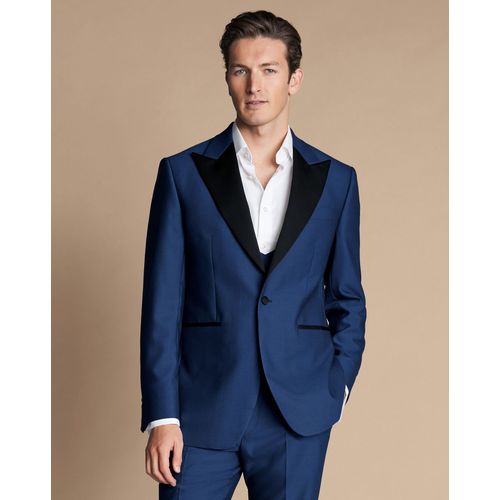 Veste De Costume À Revers En Pointe - Bleu Royal Pour Homme Par Charles Tyrwhitt