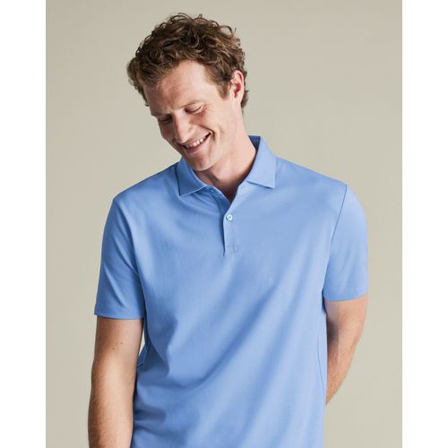 Polo Élégant En Piqué - Bleuet Pour Homme Par Charles Tyrwhitt