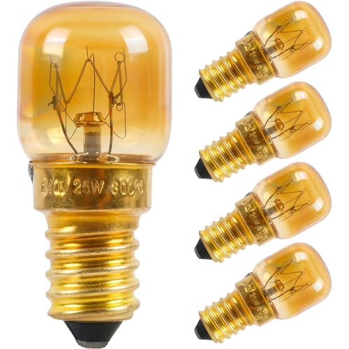 Ershi-E14 Lampe Four E14 25w, Four Micro-Ondes 300°C, Lampe Four Blanc Chaud 2200k E14, Ampoule Spéciale Four, Angle De Faisceau 3[2
