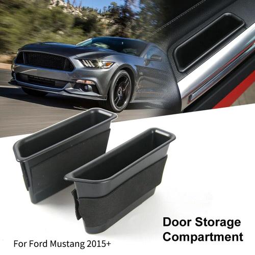 Boîte De Rangement De Poignée De Porte Latérale Intérieure, 2 Pièces, Couvercle D'accessoires Pour Ford Mustang 2015 + Boîte De Rangement De Poignée De Porte