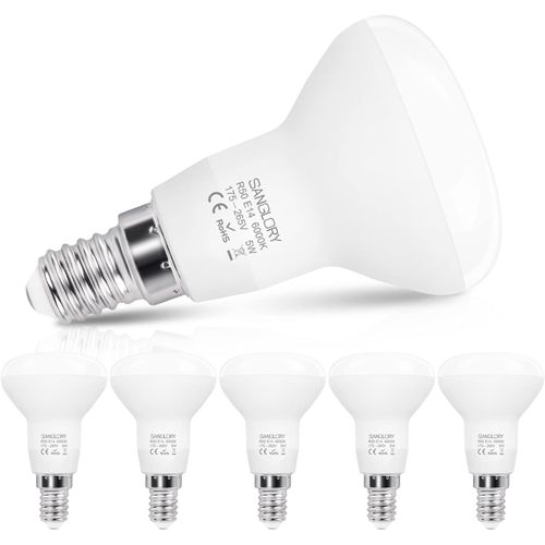 Ershi-Ampoules Led E14 R50 Réflecteur 4000k Blanc Naturel, 510lm, 5w Spot Lampe Équivalent Halogène 40w, Culot E14 Lumière 120 Deg[3