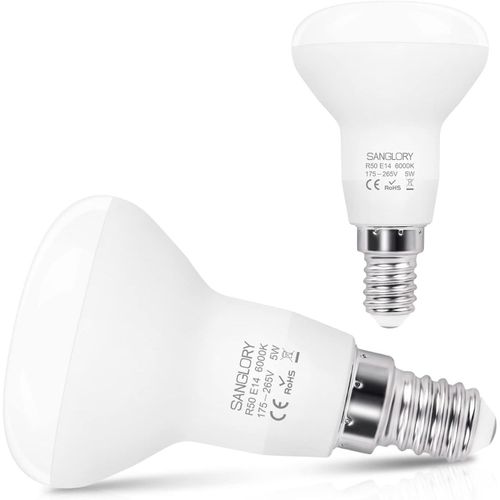 Ershi-Ampoules Réflecteur Led E14 R50 Blanc Froid 6000k, 510lm, 5w E14 Spot Lampe Équivalent Halogène 40w, Led Ampoule R50, Culot [3